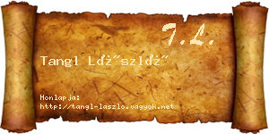 Tangl László névjegykártya