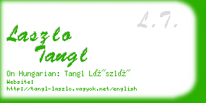 laszlo tangl business card